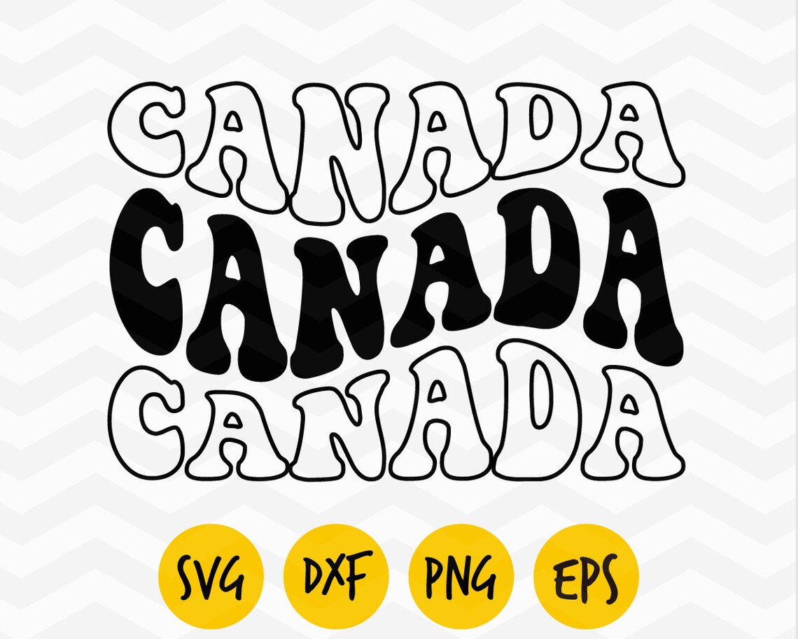 Canada Svg, Canada Groovy Svg, Canada Flag,canada Love Svg, Canada Dxf ...