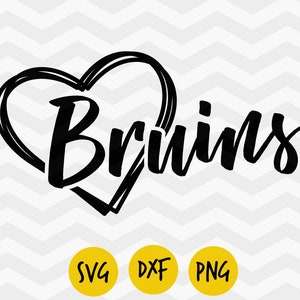 Bruins svg, Bruins heart svg, Bruins pride, I love Bruins, forest life,summer, Digital vector, INSTANT DOWNLOAD