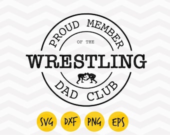 Trots lid van de Wrestling Dad Club svg, dxf, eps, ai, png Wrestling png, worstelaar, worstelaar, vector, INSTANT DOWNLOAD
