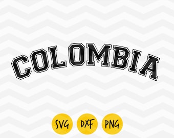 Colombia svg, Colombia groovy svg, Colombia flag,Colombia love svg, Colombia dxf, Colombia retro png, orgullo latino,DIGITAL FILE