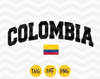 Colombia svg, Colombia groovy svg, Colombia flag,Colombia love svg, Colombia dxf, Colombia retro png, orgullo latino,DIGITAL FILE