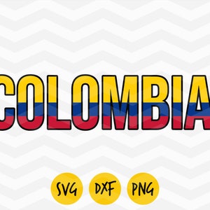 Colombia svg, Colombia groovy svg, Colombia flag,Colombia love svg, Colombia dxf, Colombia retro png, orgullo latino,DIGITAL FILE