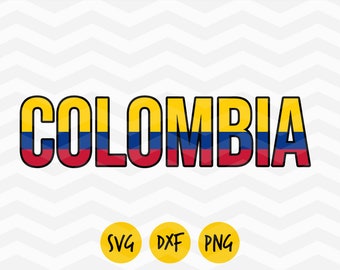 Colombia svg, Colombia groovy svg, Colombia flag,Colombia love svg, Colombia dxf, Colombia retro png, orgullo latino,DIGITAL FILE
