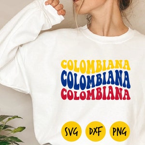 Colombiana svg, Colombia groovy svg, Colombia flag,Colombia love svg, Colombia dxf, Colombia retro png, orgullo latino,DIGITAL FILE