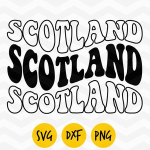 Svg d'Écosse, svg groovy d'Écosse, drapeau de l'Écosse, svg d'amour d'Écosse, dxf d'Écosse, png rétro d'Écosse, fierté écossaise, fichier numérique