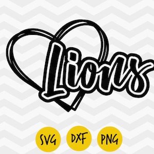 Lions svg, Lions heart svg, Lions pride, I love Lions, Lions sublimation, Lions png, Lions dxf, Digital vector, INSTANT DOWNLOAD
