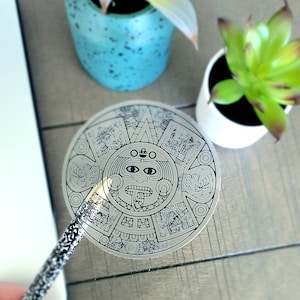 Aztec Calendar Clear Waterproof Sticker | Aztec Calendar | Mesoamerica