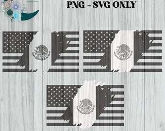 Projeto mexicano da bandeira americana | Arquivo SVG e PNG | Arquivo Digital | Bandeira Mexicana | Bandeira americana