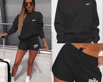 nike jumper and shorts set