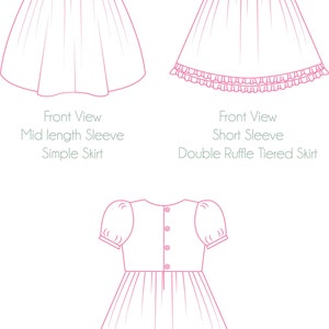 Hydrangea Dress PDF Sewing Pattern Sizes 1-14 image 10