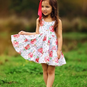 Peony PDF Digital Sewing Pattern Sizes 1-14, Dress Pattern - Etsy