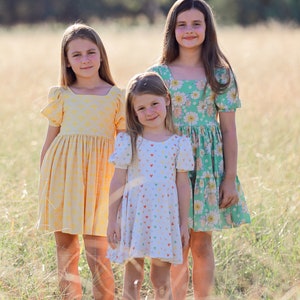 Periwinkle Dress Digital Sewing Pattern PDF, PDF pattern, Sewing Pattern, PDF, Girls Dress Pattern, Knit Dress Pattern, Knit Dress, Sewing