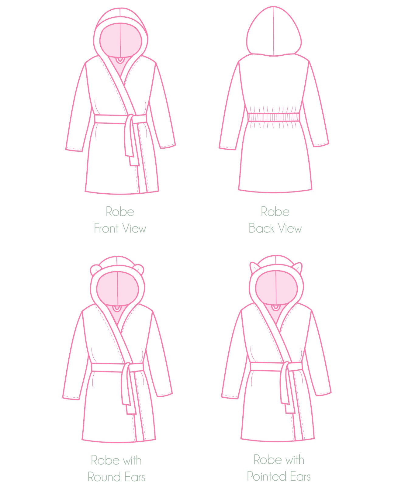 Cocoa Hooded Robe Sewing Pattern: Sizes 1-14 (PDF Pattern) - Etsy