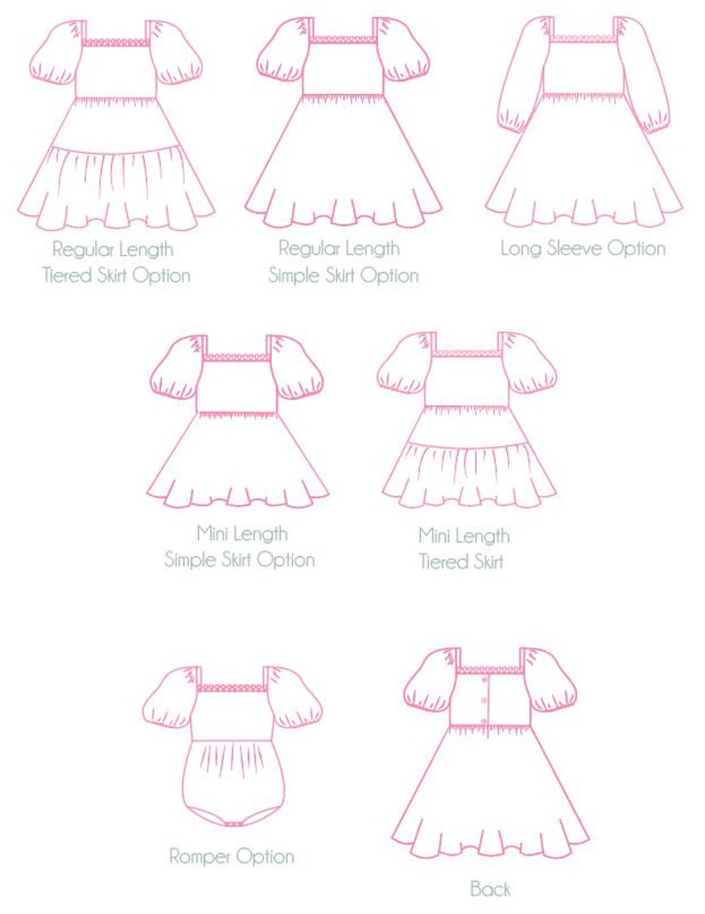Jasmine Baby Dress and Romper PDF Digital Sewing Pattern image 9