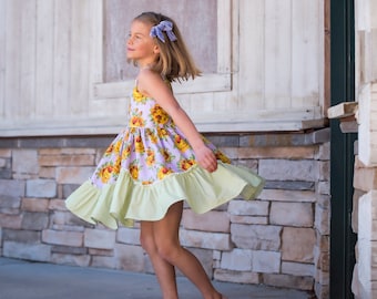 Peony PDF Digital Sewing Pattern Sizes 1-14, Dress Pattern