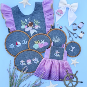 Armeria Hand Embroidery PDF Pattern, Mermaid