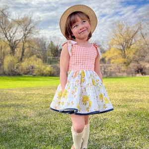 Juniper PDF Digital Sewing Pattern Sizes 1-14, Dress Pattern