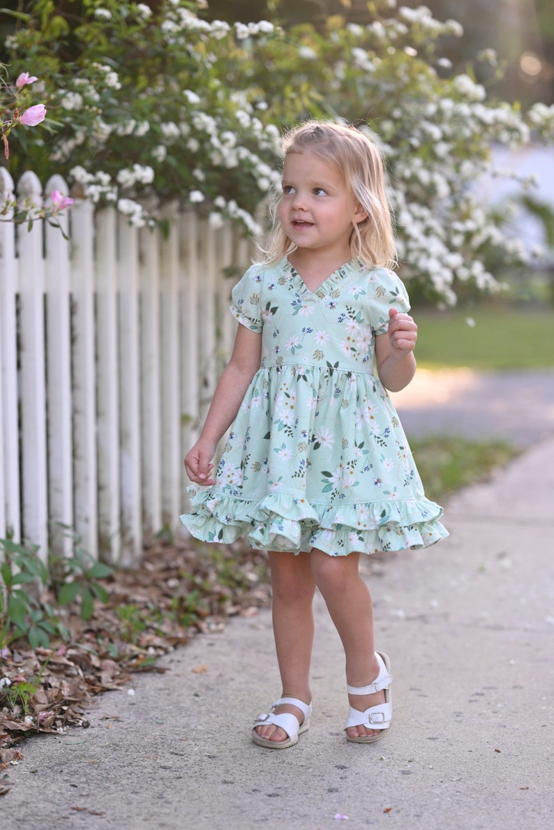 Hydrangea Dress PDF Sewing Pattern Sizes 1-14 image 2