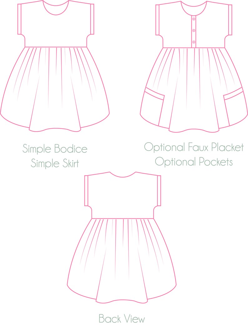 Ginger Dress Digital Sewing Pattern PDF Knit Dress Pattern Etsy