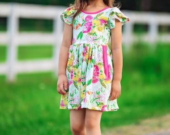 Rosehip Knit Dress & Top Sewing Pattern PDF (Sizes 1-14)