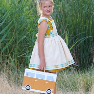 Verbena PDF Sewing Pattern sizes 1-14, Girls Pinafore Pattern