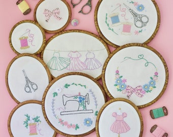 Silver Stitch Embroidery PDF Pattern, Sewing Embroidery