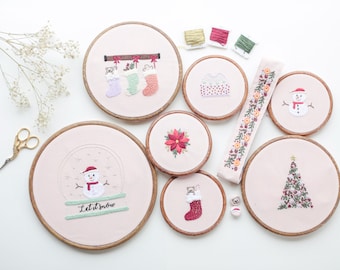 Poinsettia Christmas Hand Embroidery Pattern: Festive Designs (PDF)