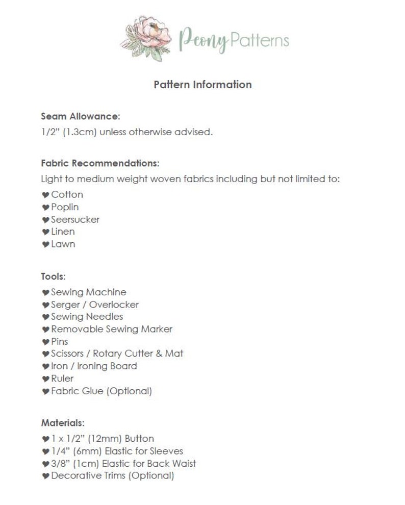 Dahlia Dress PDF Sewing Pattern Sizes 1-14 image 10