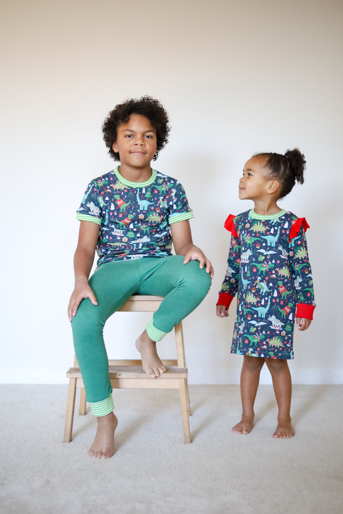Modello Di Cucito Per Pigiama Da Bambino Color Menta, Camicia Da Notte E Pantaloni In Maglia (modello - Italia - 4