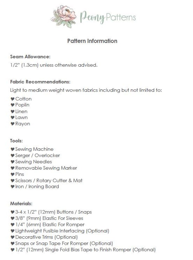Jasmine Baby Dress and Romper PDF Digital Sewing Pattern image 10