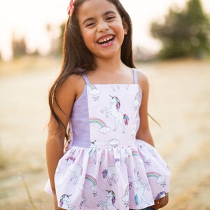 Ivy Top, Dress and Maxi PDF Digital Sewing Pattern 1 - 14 years, Girls Dress Sewing Pattern, Sundress Sewing Pattern, Maxi Dress,