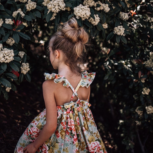 Banksia Kleid und Top PDF Digitales Schnittmuster Größen 1-14, Mädchenkleid Muster