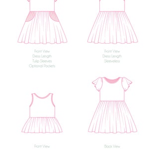 Rosehip Dress & Top Digital Sewing Pattern PDF, Knit Dress Pattern, Knit Dress image 10