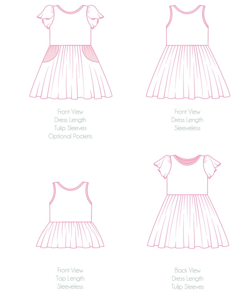 Rosehip Dress & Top Digital Sewing Pattern PDF, Knit Dress Pattern, Knit Dress image 10