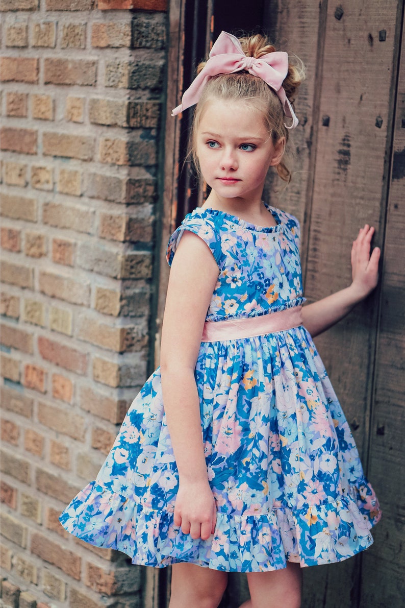 Lily Dress PDF Digital Sewing Pattern, Girls Dress Sewing Pattern, Baby Dress Sewing Pattern, Easter Dress, Cap sleeve, ruffles, image 6