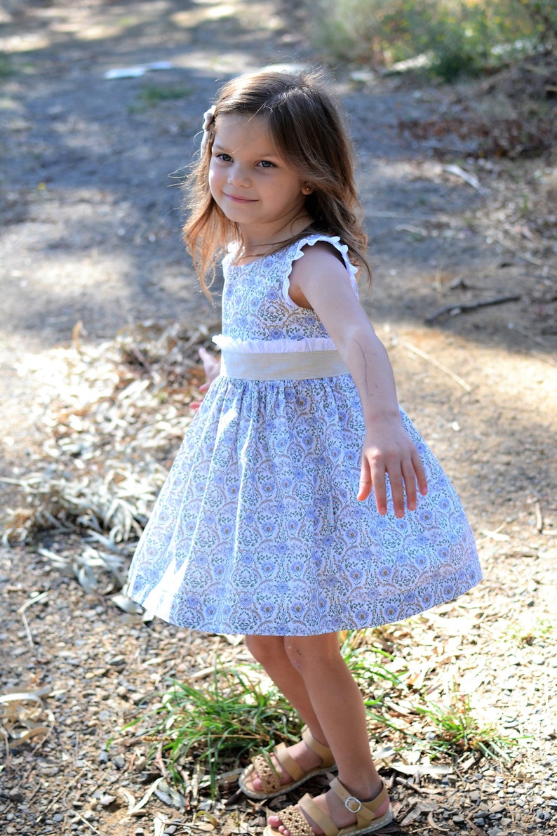 Lily Dress PDF Digital Sewing Pattern, Girls Dress Sewing Pattern, Baby Dress Sewing Pattern, Easter Dress, Cap sleeve, ruffles, image 4