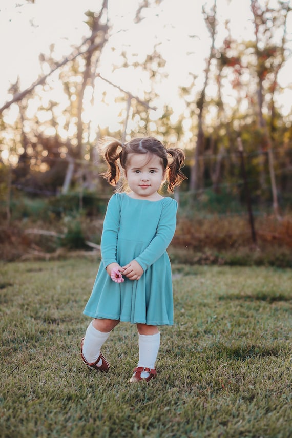 Wattle Knit Baby Dress PDF Sewing Pattern: Newborn to 4 Years