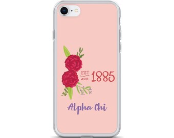Alpha Chi Omega 1885 Pink iPhone Case