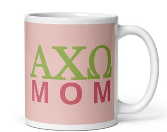 Alpha Chi Omega Pink Mom Mug