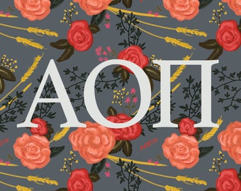 Alpha Omicron Pi Sticker Pack | Vinyl Sorority Stickers | AOPi stickers