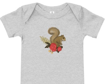 Alpha Gamma Delta Squirrel Mascot Baby Onesie