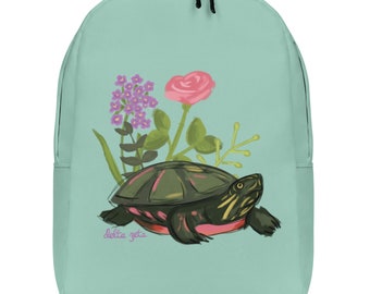 Delta Zeta Backpack | DZ Tortoise Mascot Green Backpack | Sorority Backpack | DZ Gift Idea | DZ