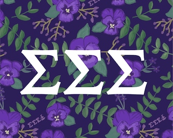 Sigma Sigma Sigma Sticker Pack | Removable Vinyl Sorority Stickers | Tri Sigma stickers | Tri Sigma