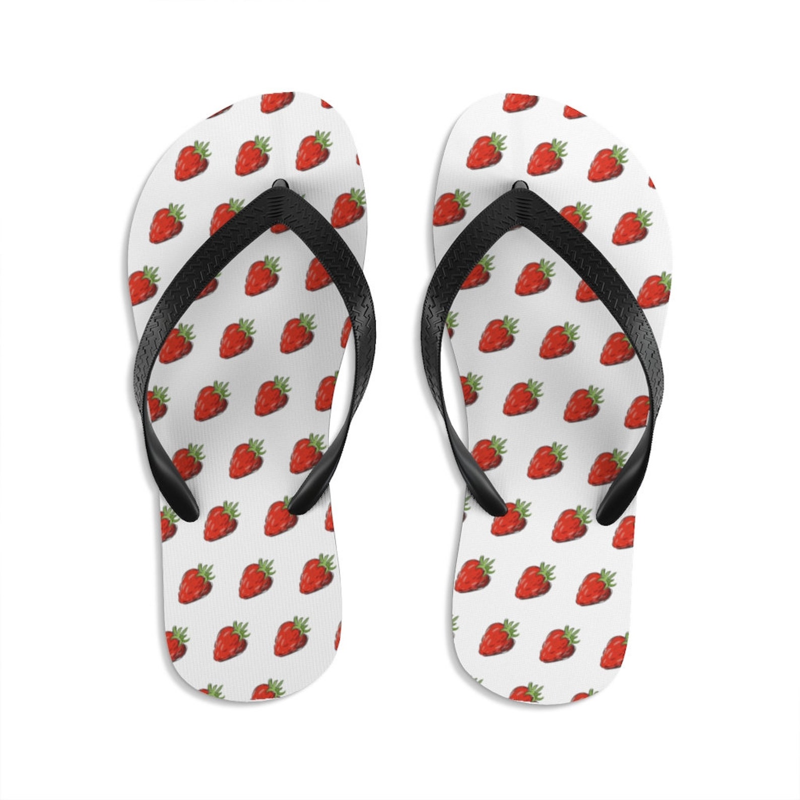 Strawberry Pattern Flip-flop Sandals Strawberry Flip Flops - Etsy