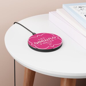 Phi Mu Les Soeurs Fideles Motto Wireless Charger | Phi Mu Wireless Charger