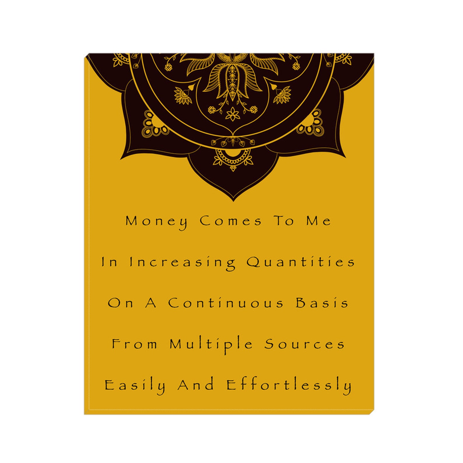 Money Affirmation Canvas Wrap Abundance Affirmation Wall Art Etsy