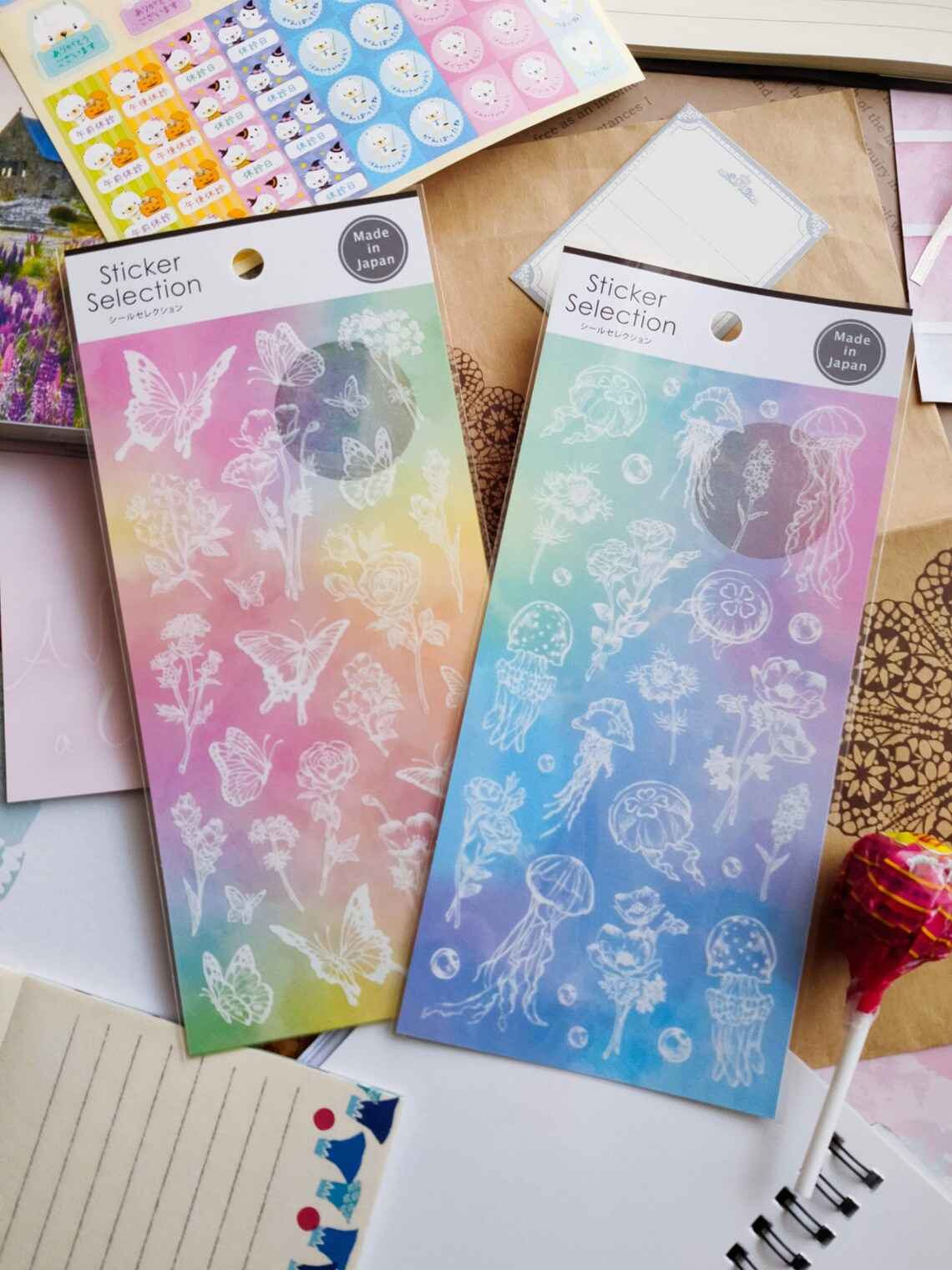 Selected Sticker Sticker Selection Design Seals Gradation ,gaia_jellyfish/butterfly - Etsy