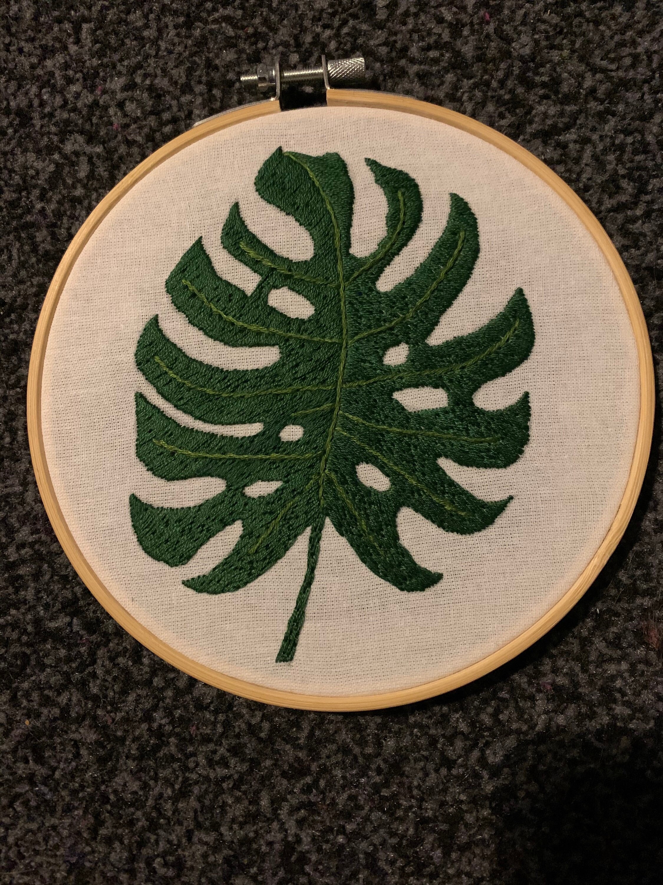 Monstera leaf jessecmault hoop  etsy