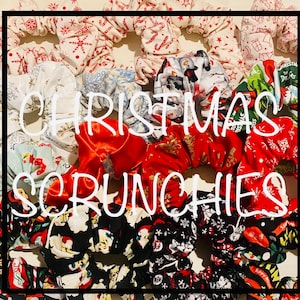 Handmade beautiful Christmas scrunchies.