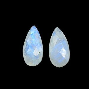 Rainbow Moonstone 8x20mm Faceted Pear Shape Briolettes,Moonstone Teardrop Beads,Calibrated Faceted Beads,pear Beads,Moonstone jewelryBeads